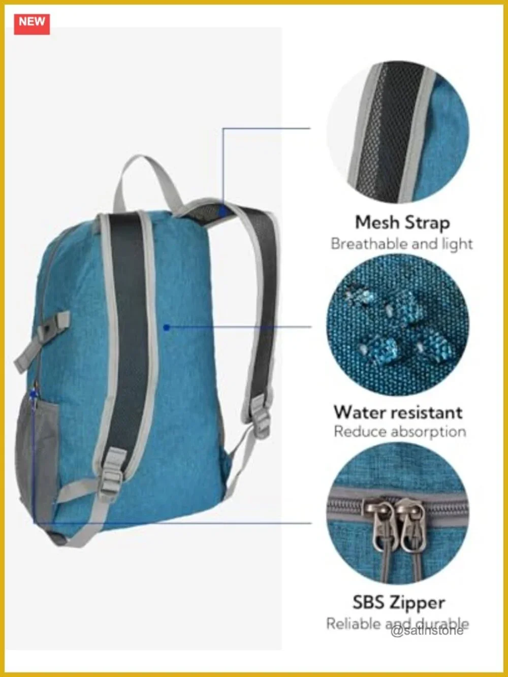 Ultra Light Foldable Backpack 20L Travel Hiking Daypack